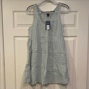 Target Universal Threads Light Sage Green Striped Sleeveless Dress